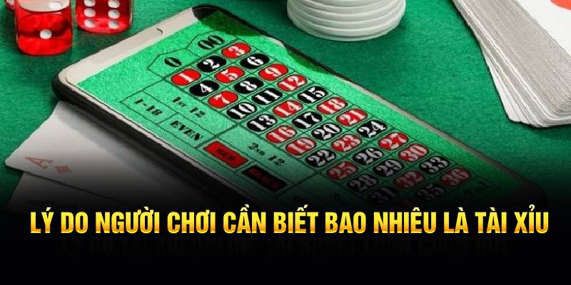 Lý do người chơi cần biết bao nhiêu là tài xỉu